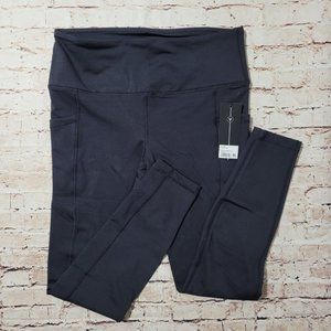 Fleece Lined Serena Legging, Charcoal Art, Size XL, New with Tags